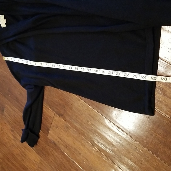 Pink Rose Black Open Front Sweater - Picture 6 of 9